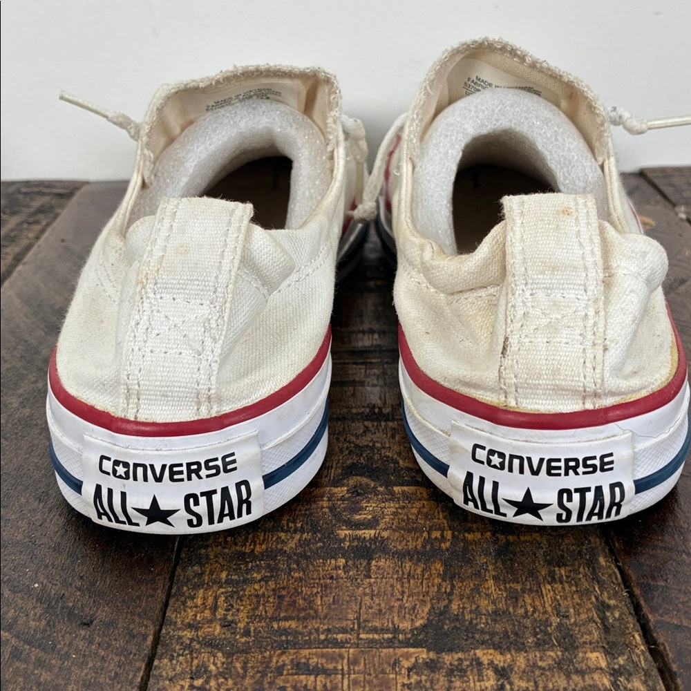 Converse Women’s 8 Chuck Taylor All Star Canvas Sneakers No Tie Stretch Heel - Picture 4 of 8